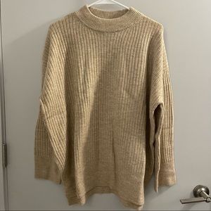 H&M Beige Rib-Knit Sweater (NWT)